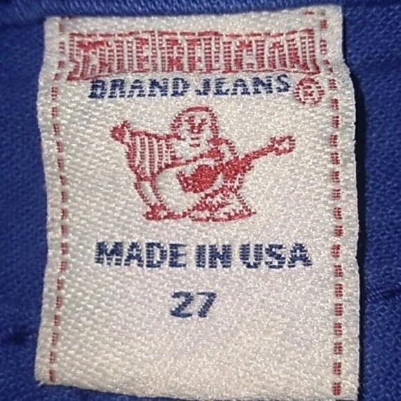 True Religion Joey Cobalt Blue y2k Vintage Low Rise Jeans - Picture 2 of 6